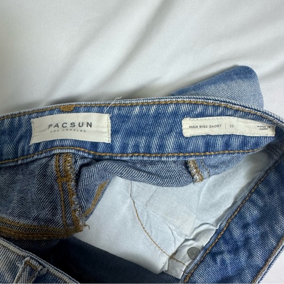 PacSun High Rise Color Block Denim Cut Off Shorts Women’s 25 - Picture 4 of 8